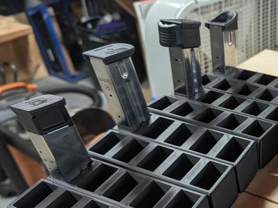 Upright 9mm Magazine Holder - 5x1
