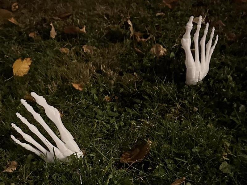 Halloween Garden Feet