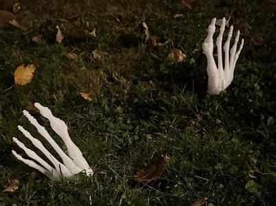 Halloween Garden Feet