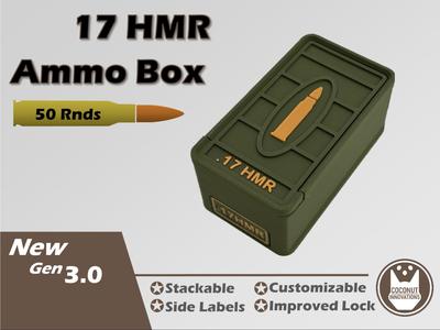 Ammo Storage Box 17 HMR 50 Rounds