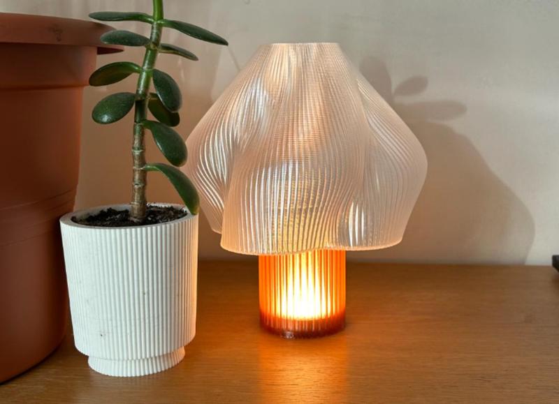 Wavy desktop lamp - shade - led kit 001 compatible