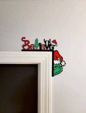 Believe Grinch Door Corner