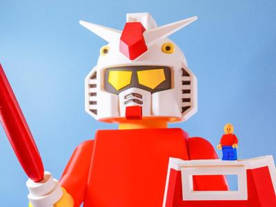 Mega Brick Gundam RX-78 (1/10 scale)