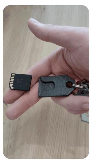 minimalistic SD card keychain case / holder
