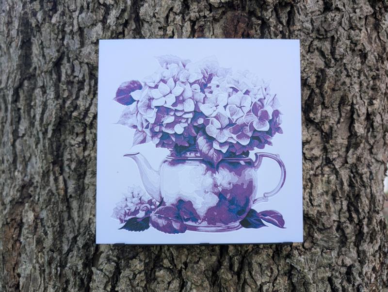 Tea Time - Violet Tea Filament Painting