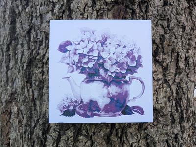 Tea Time - Violet Tea Filament Painting