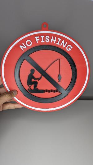 NO FISHING Hanging Sign