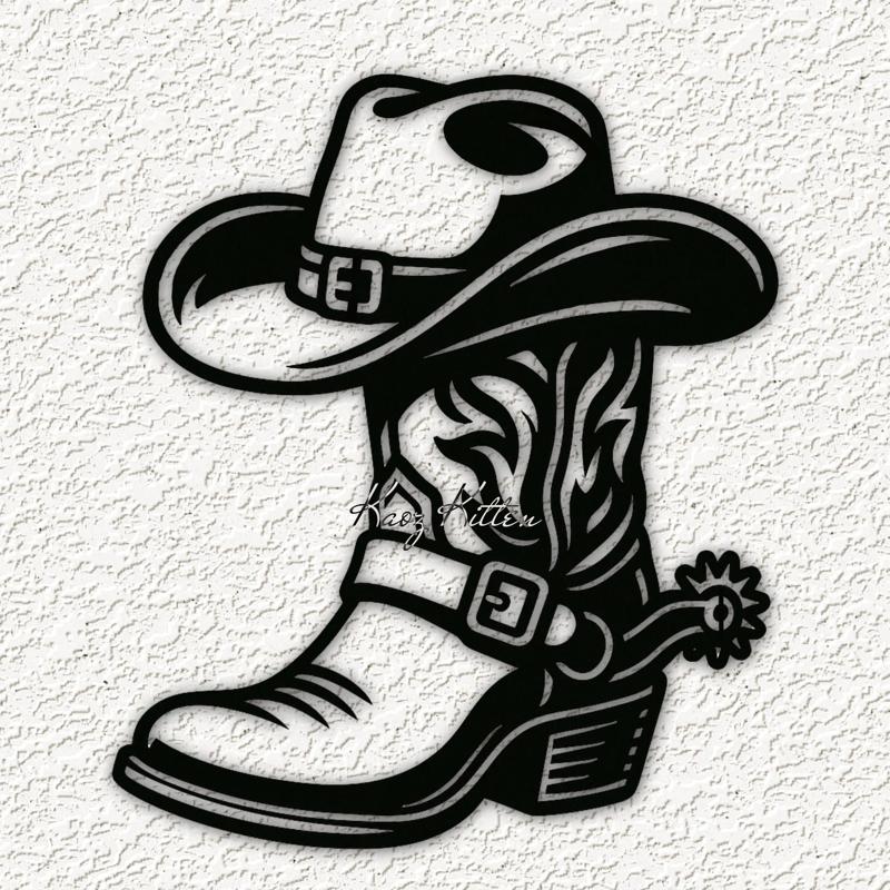 cowboy hat boot 4 wall art home decor