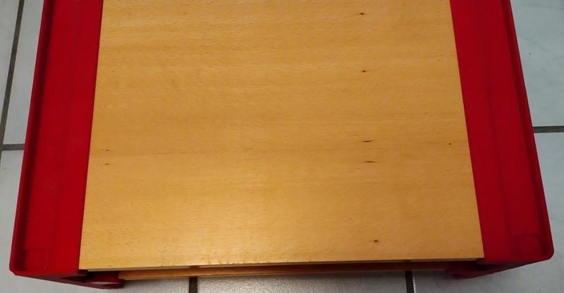 Stands with storage compartments for wooden boards, can be placed on top of each other, for monitors or laptops and more