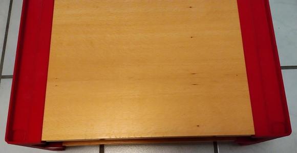 Stands with storage compartments for wooden boards, can be placed on top of each other, for monitors or laptops and more