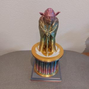 Yoda  on a pedestal Starwars