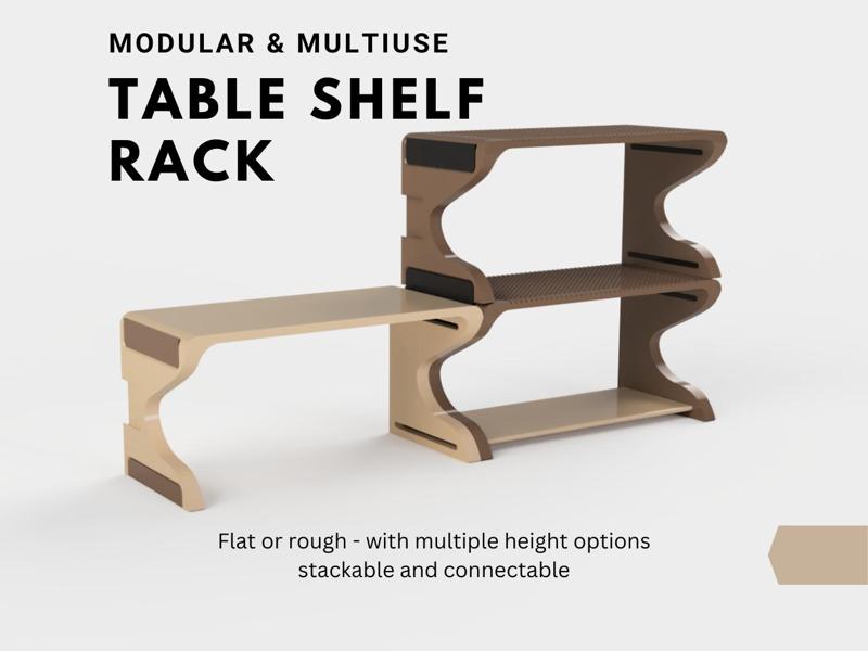 Tabletop Modular Shelf Rack