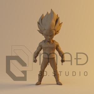 Vegeta Chibi SSJ Dragon Ball 3D print model