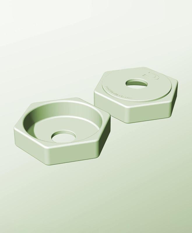 CH128-35-P Pierced container modular stackable module bin box