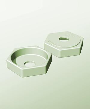 CH128-35-P Pierced container modular stackable module bin box