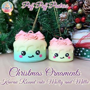 Christmas Ornaments Kawaii Round cake Molly and Millie