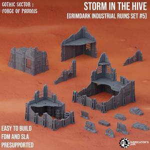 Grimdark Industrial Ruins Set #5 - Storm in the Hive