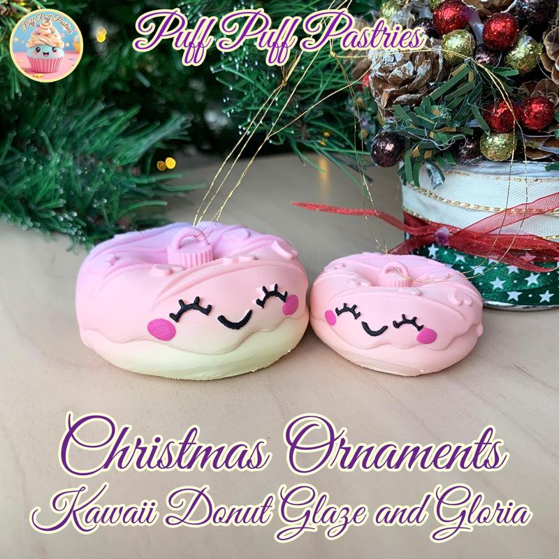 Christmas Ornaments Kawaii Donut Glaze and Gloria