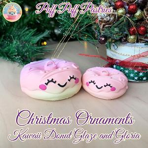 Christmas Ornaments Kawaii Donut Glaze and Gloria