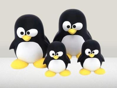 Linux Tux penguin decoration (Multi-/Single color)