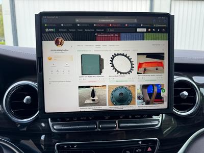 IpadPro 12,9" Holder Merc. VClass Comand Online 14