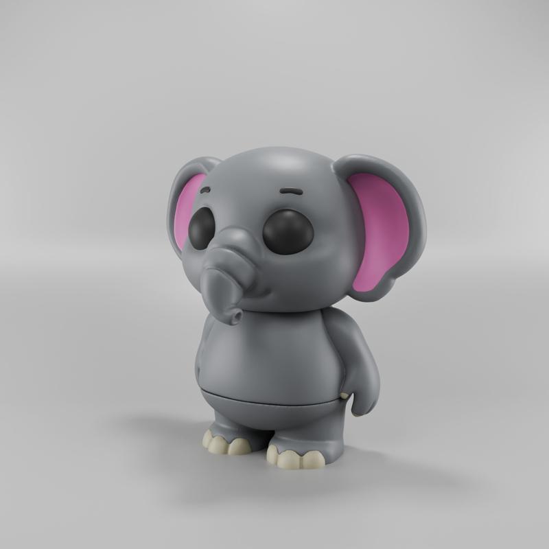 Flexy Elephant Figurine + Keychain
