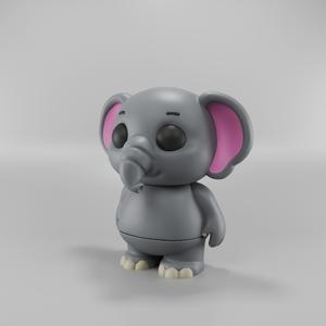 Flexy Elephant Figurine + Keychain