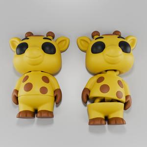  Flexy Giraffe Figurine + Keychain