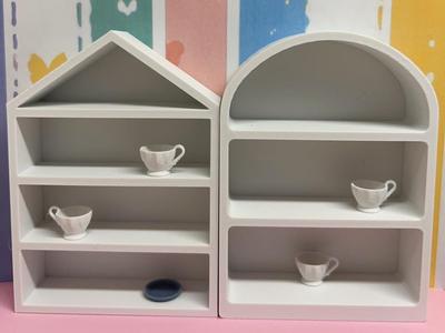 1/12 dollhouse shelf. A set of 1/12 dollhouse shelves.