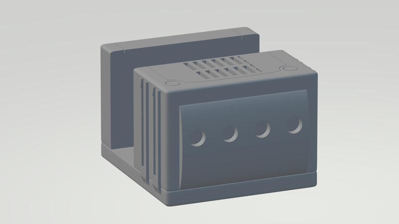 Nintendo Switch Gamecube Inspired Dock Cover - Print In Place - No Supports - Joycon and Game Holder