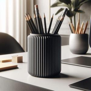Modern Ribbed Pencil Holder, Toothbrush Holder