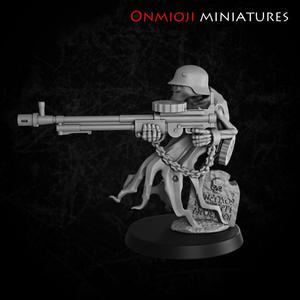 Undead soldier with machine gun