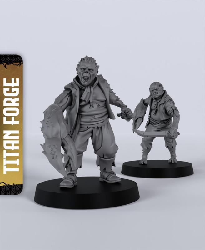 Pirate Ghouls - With Free Dragon Warhammer - 5e DnD Inspired for RPG and Wargamers