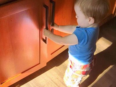 Command strip child door lock print in place