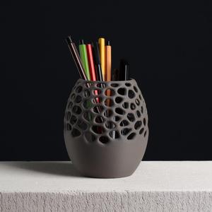  Voronoi Pencil Holder Cup, Office Desk Organizer 