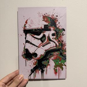 Stormtrooper Christmas Splatter Art - HueForge Print