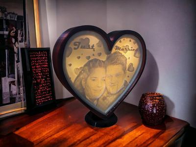 Lithophane Heart Frame Lithophane Heart