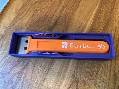 Gridfinity horizontal holder for Bambu lab scraper
