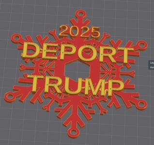 Anti Trump Snowflake Ornaments