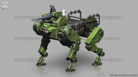 Robot Dog - Military Force Soldier - BattleField - High Quality