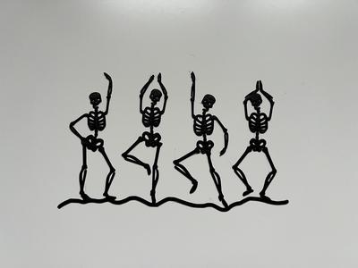 Dancing Skeletons Wall Art #1