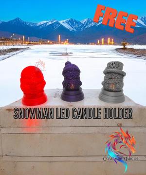 Snowman LED Candle Holder Set of 3 / 3mf included
