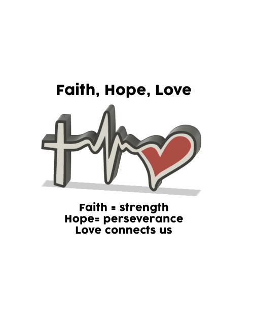 Faith Hope Love LED light box