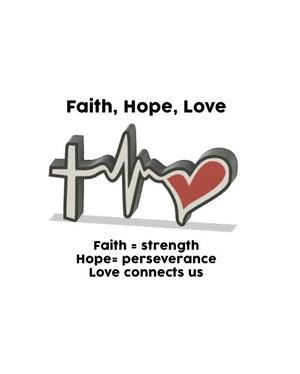Faith Hope Love LED light box