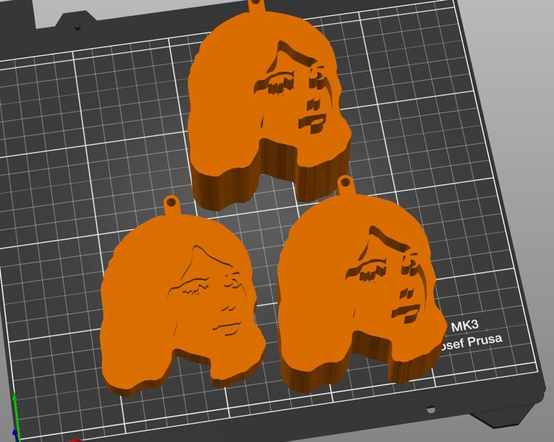 face pendant