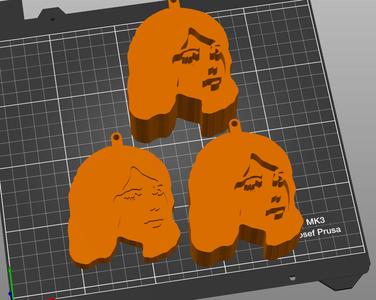 face pendant