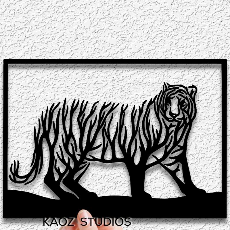 tiger wall art tree of life wall decor living nature decoration