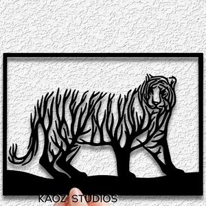 tiger wall art tree of life wall decor living nature decoration