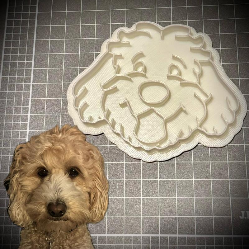 Labradoodle (Floofy Dog) Cookie Cutter and Stamp