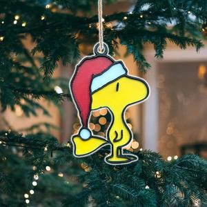 Woodstock Christmas Tree Ornament Santa Hat